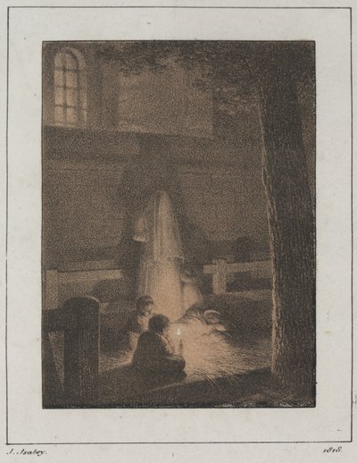 Bambini con Candela da Jean-Baptiste Isabey