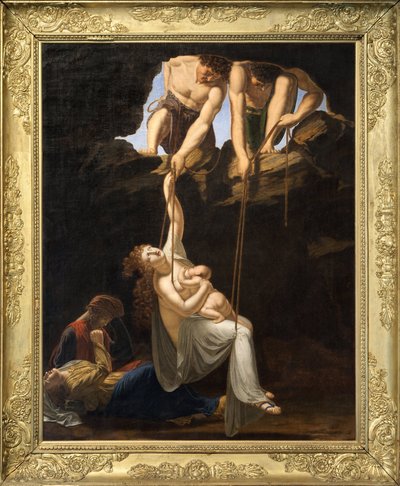 Sacrificio umano nei Galli da Jean Baptiste Isabey