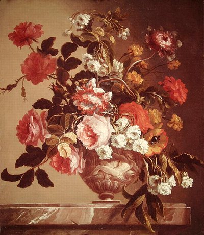 Fiori in un vaso da Jean Baptiste Monnoyer