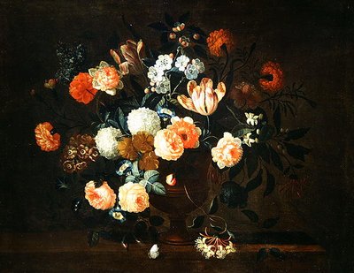 Vaso di fiori e insetti da Jean Baptiste Monnoyer