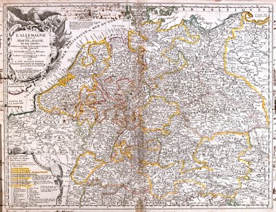 Belgio, Paesi Bassi, Germania, Polonia (Voivodato: Pomerania, Pomerania occidentale, Lubusz, Bassa Slesia, Opolskie, Slesia), Repubblica Ceca, Austria, Slovenia, Italia (Regione: Friuli-Venezia Giulia, Veneto settentrionale, Trentino-Alto Adige, Lombardia  da Jean Baptiste Nolin