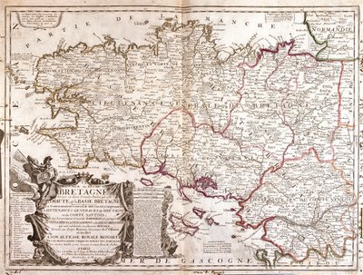 Bretagna, est Pays-de-la-Loire, Francia da Jean Baptiste Nolin