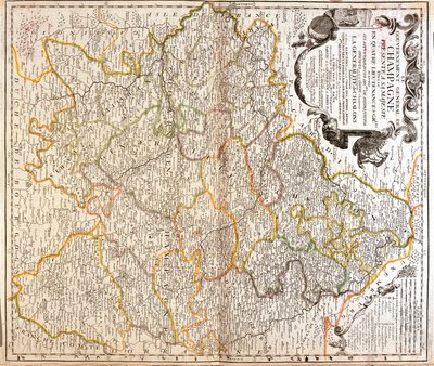Champagne-Ardenne, Piccardia, Lorena, Franca Contea, Borgogna, Île-de-France, Francia da Jean Baptiste Nolin