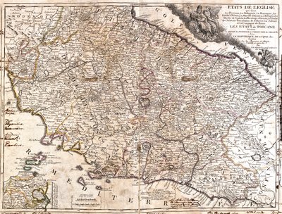 Emilia-Romagna, Tuscany, Marche, Umbria, Abruzzo, Lazio, Italy da Jean Baptiste Nolin