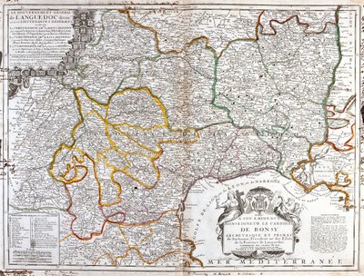 Francia (Regione: Linguadoca-Rossiglione, ovest Rodano-Alpi, Midi-Pirenei), Spagna (Comunità: Catalogna), Andorra, Francia da Jean Baptiste Nolin