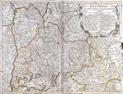 Francia (Regione: Rodano-Alpi, Provenza-Alpi-Costa Azzurra), Italia (ovest Piemonte) da Jean Baptiste Nolin