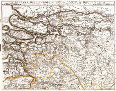 Mappa del Brabante Settentrionale e parte della Contea d