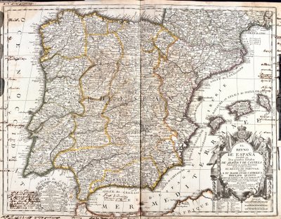 Mappa del Regno di Spagna da Jean Baptiste Nolin