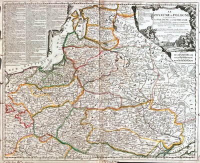 Polonia (esclusi i voivodati: Lubusz, Pomerania occidentale, Bassa Slesia), Lituania, Lettonia, Estonia, Bielorussia, Ucraina (Oblast: Chernihiv, Kiev, Zhytomyr, Rivne, Volyn, Vinnytsia, Khmelnytsky, Ternopil, Lviv) da Jean Baptiste Nolin