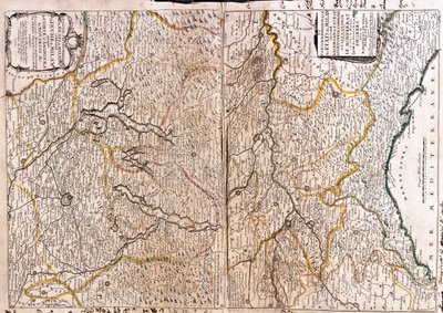 a) Italia (Regione: est Piemonte, sud Lombardia, ovest Emilia-Romagna, Liguria orientale-centrale) b) Svizzera (Canton Ticino), Italia (Regione: est Piemonte, Lombardia) da Jean Baptiste Nolin