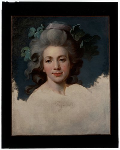 Ritratto di una signora (testa di una donna in veste di baccante, ritratto incompiuto) da Jean Baptiste Regnault