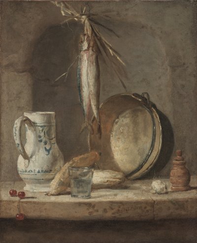 Natura morta con aringhe da Jean Baptiste Simeon Chardin