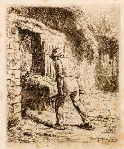 Uomo con carriola da Jean Francois Millet