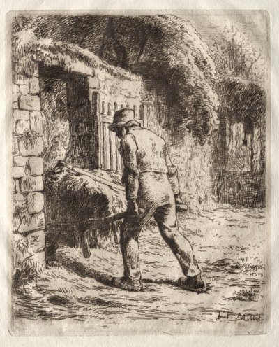 Contadino con una Carriola da Jean-Francois Millet