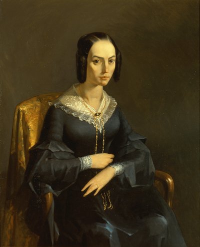 La contessa di Valmont, 1841 circa (olio su tela) da Jean-Francois Millet