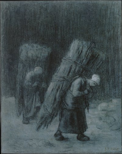 Donne che trasportano fascine da Jean-Francois Millet