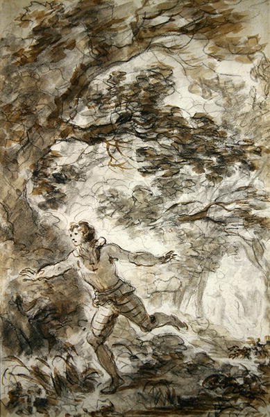 Ruggiero cerca Angelica che si è resa invisibile da Jean Honore Fragonard