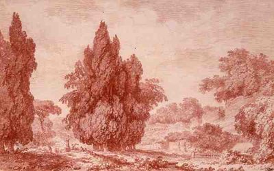 Vista di un parco da Jean Honore Fragonard