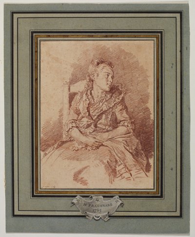 Giovane ragazza seduta da Jean Honore Fragonard