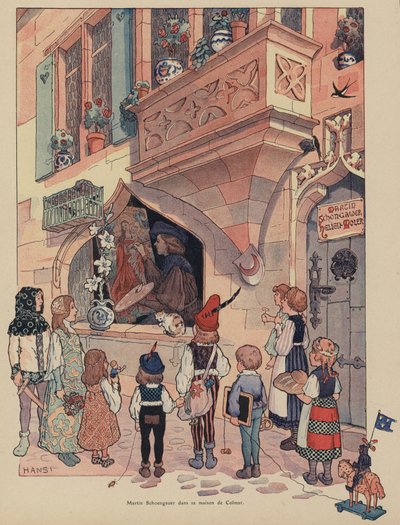 Martin Schongauer, pittore e incisore alsaziano nella sua casa a Colmar da Jean Jacques Waltz