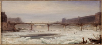 La Senna e il Pont des Arts, gennaio 1848 da Jean Jacques Champin