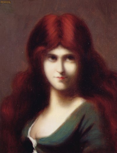 Una bellezza dai capelli rossi da Jean Jacques Henner