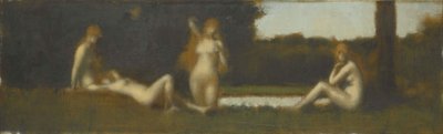 Ninfe che emergono dal bagno, dopo il 1877 da Jean Jacques Henner