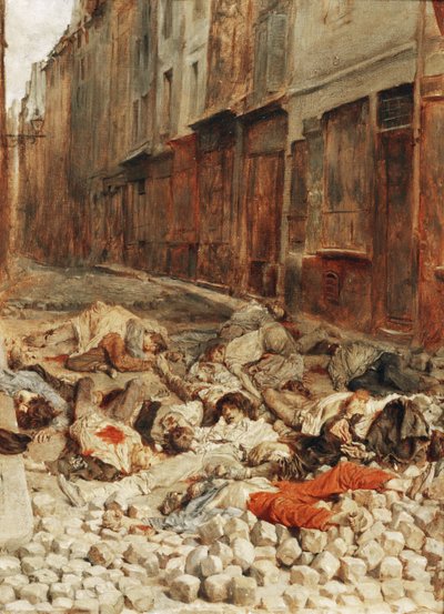 Barricata nella Mortellerie, Parigi da Jean-Louis Ernest Meissonier
