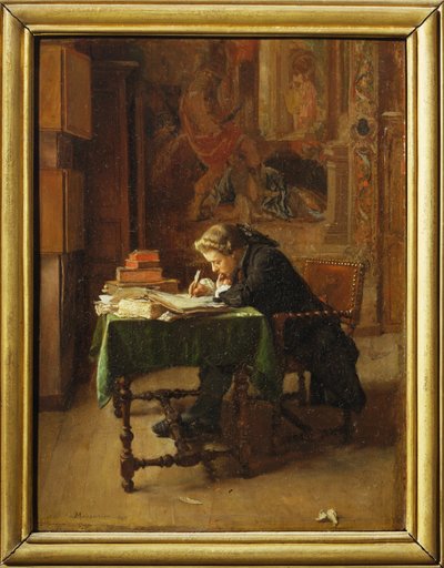 Jeune homme travaillant - Giovane uomo che lavora ... da Jean-Louis Ernest Meissonier