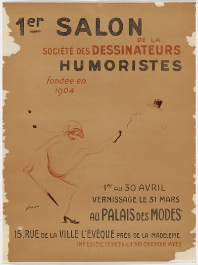 «1° Salone degli umoristi, Palazzo della moda» (Prima esposizione degli umoristi, Palazzo dello stile) da Jean-Louis Forain
