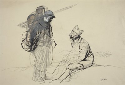 Poilu e Tommy a chiacchierare da Jean-Louis Forain