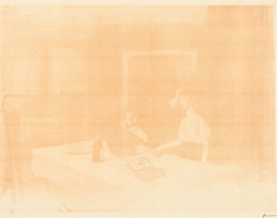 Scena in una stanza privata, tavola orizzontale a lavis da Jean-Louis Forain