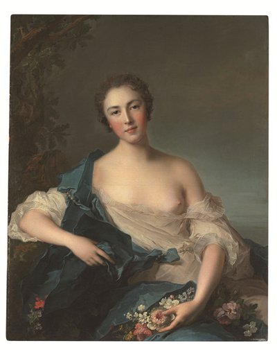 Ritratto di una donna come Flora da Jean Marc Nattier