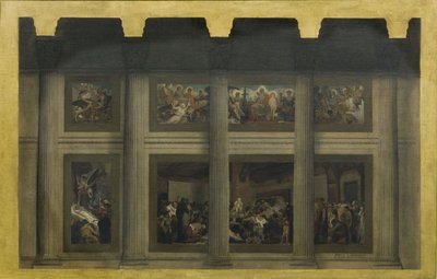 Schizzo per il Pantheon: La morte di Santa Genoveffa, tra il 1876 e il 1885 da Jean Paul Laurens