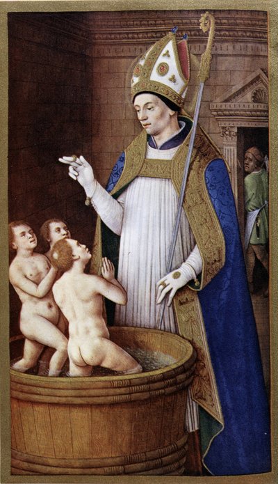 San Nicola dopo Jean Bourdichon da Jean (after) Bourdichon
