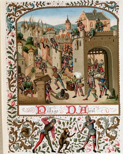 Sacco di Aalst (Belgio Fiammingo), Medioevo da Jean (after) Froissart