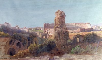 Veduta di Roma e del Colosseo da Jean Achille Benouville