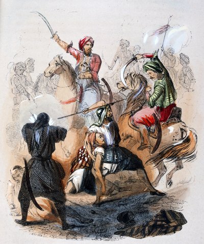 Ibrahim Pacha sul campo di battaglia, durante la campagna contro i wahhabiti da Jean Adolphe Beauce
