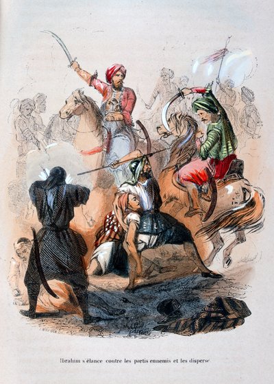 Ibrahim Pasha combatte i Wahabis, Arabia Saudita, 1811-1818 da Jean Adolphe Beauce