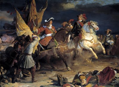 Battaglia di Villaviciosa vinta dal Maresciallo Duca di Vendome sul Conte di Stahremberg il 10/12/1710 da Jean Alaux