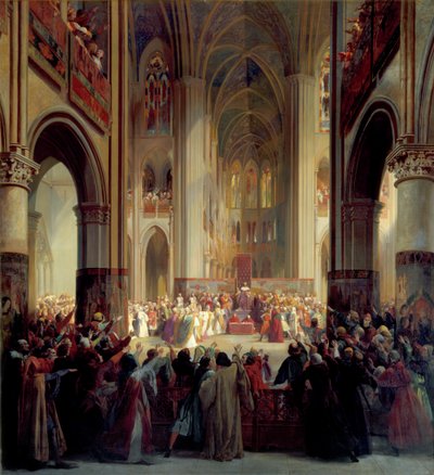 Stati Generali di Parigi, 1328, metà XIX secolo da Jean Alaux