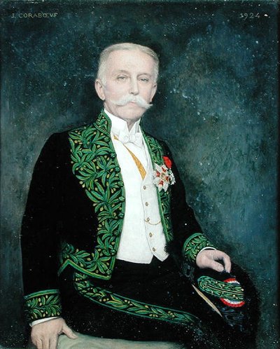 Ritratto di Rene Bazin (1853-1932) 1924 da Jean Alexandre Coraboeuf