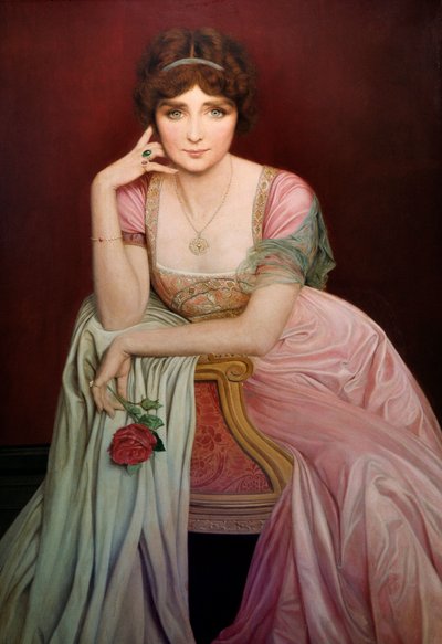 Ritratto della cantante Genevieve Vix (1879-1939) da Jean Alexandre Coraboeuf