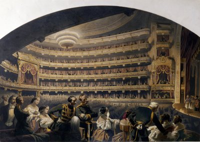 Il pubblico in un palco del teatro Bolshoi da Jean Alexandre Duruy