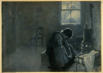 È stato un inverno duro, pub. 1893 da Jean Alexandre Michel Andre Castaigne