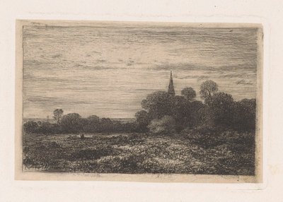 Paesaggio con campanile da Jean Alexis Achard
