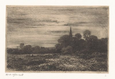 Paesaggio con campanile da Jean Alexis Achard