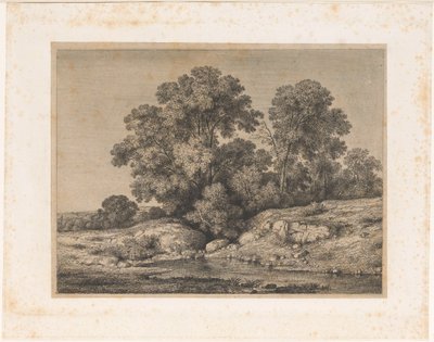 Stagno ai piedi di un gruppo di alberi da Jean Alexis Achard