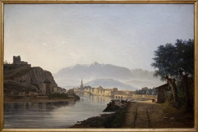 Veduta di Grenoble presa dal Quai de la Graille da Jean Alexis Achard