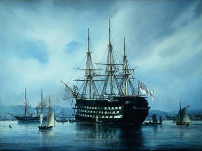 Una nave da guerra inglese all